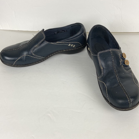 Clarks Blue Slip on Loafers Size 8.5 - Picture 9 of 12